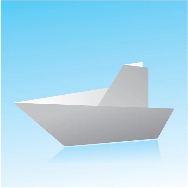 Origami-barca — Vettoriale Stock