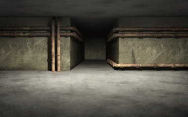 Old Industrial basement background clipart