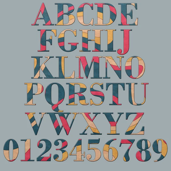 Funky kleur lettertype — Stockfoto
