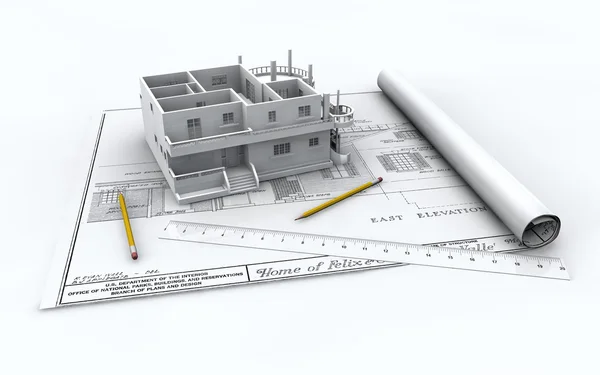 stock image Plan drawing