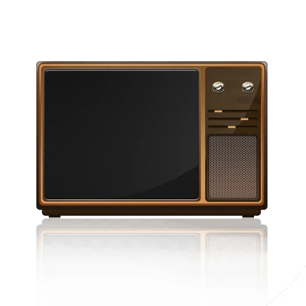 孤立的老式电视机 — 图库照片