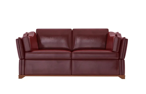 Canapé en cuir rouge — Photo
