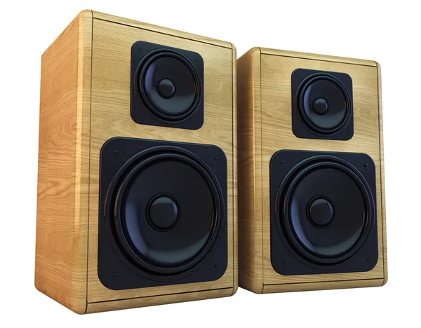 Wooden speakers — Stock Photo, Image