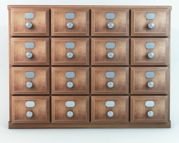Old vintage drawer cabinet — Stock Photo, Image