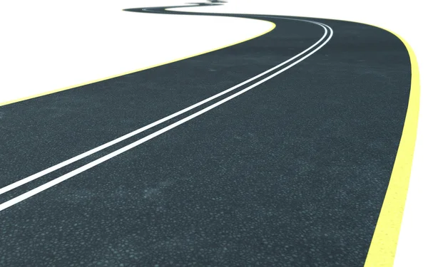 Curved asphalt road — Stock Photo, Image
