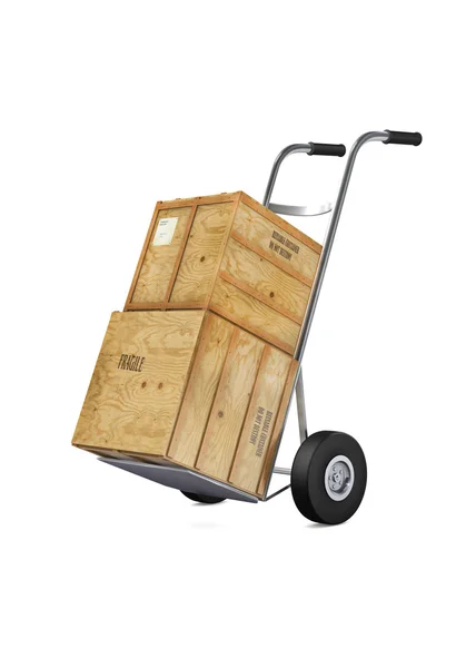 Ruční vozíky - stěhování — Stock fotografie