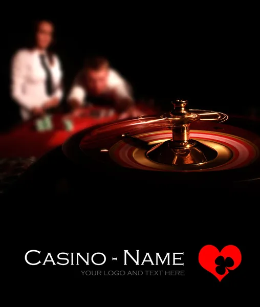 Poster nero Casino Roulette — Foto Stock