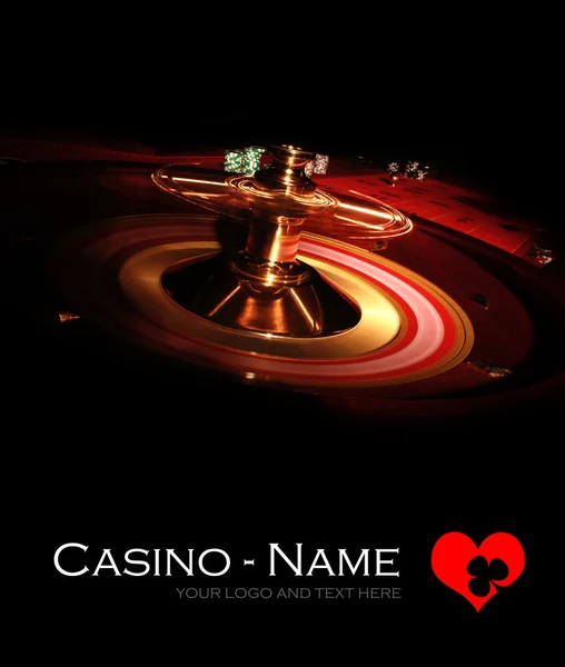 Cartaz preto da roleta do casino — Fotografia de Stock