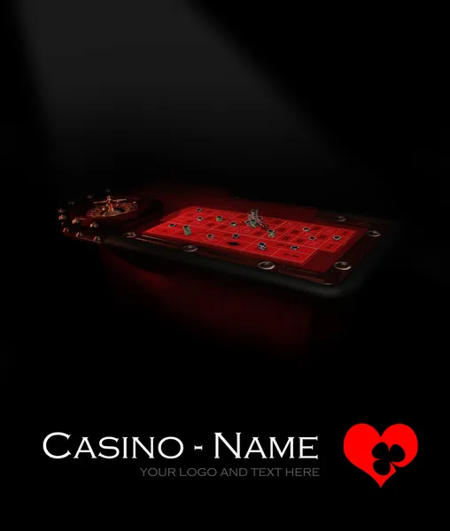 Черный плакат казино Рулетка — стоковое фото