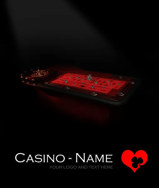 Casino mesa de ruleta negro cartel Imagen de archivo