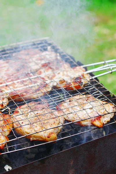 Steki w barbecue-grill — Zdjęcie stockowe