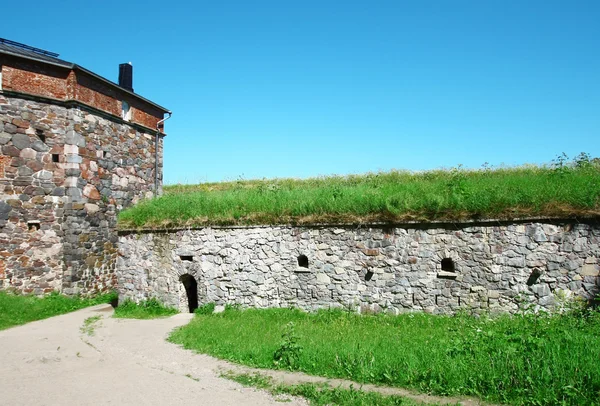 stock image Stone Wall of Suomenlinna Sveaborg Fortress in Helsinki, Finland