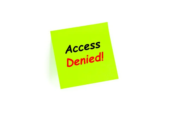 Access Denied! on a post-it note — Stock Photo, Image