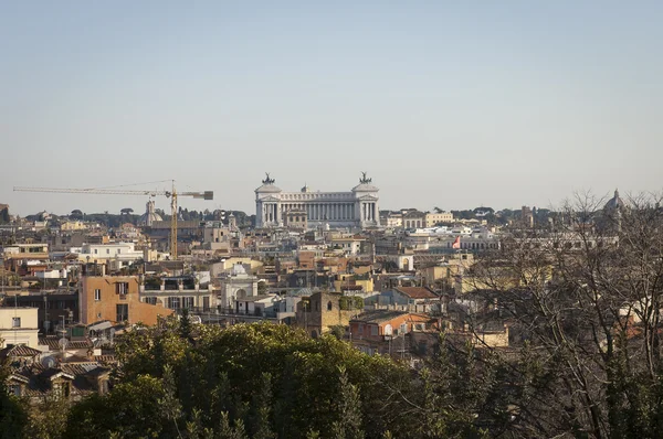 Вид на Рим с холма Пинчио — стоковое фото