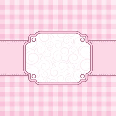 Pink frame. Vector illustration. clipart