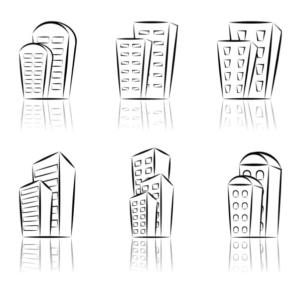 Houses. Vector illustration. — Stock Vector