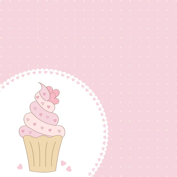 Cupcake. Vector illustration. — Stock Vector