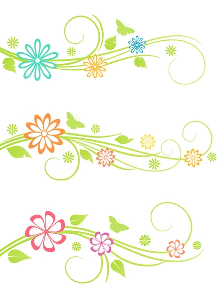Elementos de design floral. Ilustração vetorial . —  Vetores de Stock