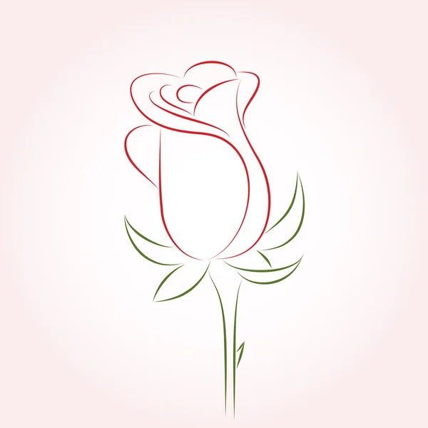 ¡Rose! Ilustración vectorial . — Archivo Imágenes Vectoriales