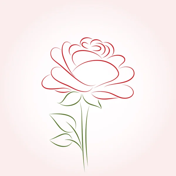 ¡Rose! Ilustración vectorial . — Archivo Imágenes Vectoriales