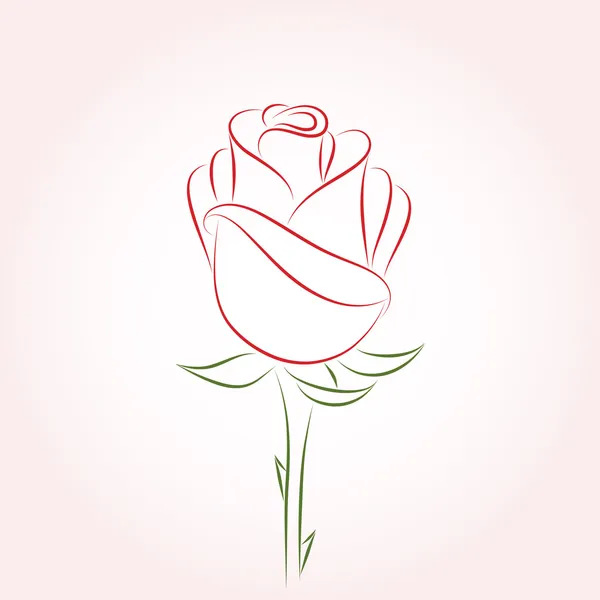 ¡Rose! Ilustración vectorial . — Vector de stock