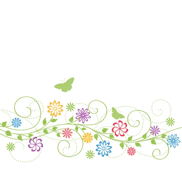 Fondo floral. Ilustración vectorial . — Vector de stock