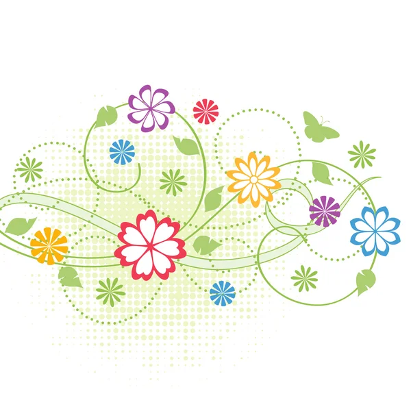 Floral background. Vector illustration. — Stock Vector