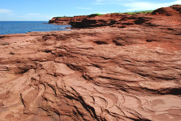 Cavendish röda klippor, prince edward island — Stockfoto