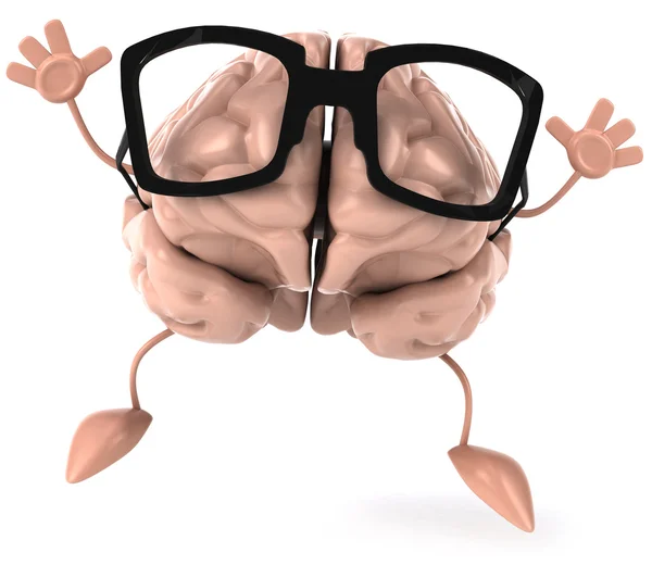 Mozek s brýlemi — Stock fotografie