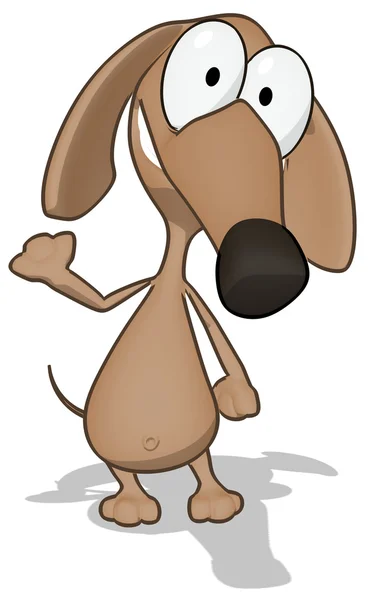 Diversão desenho animado cão — Fotografia de Stock