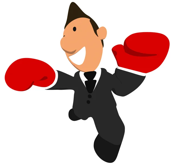 stock image Businessman boxing