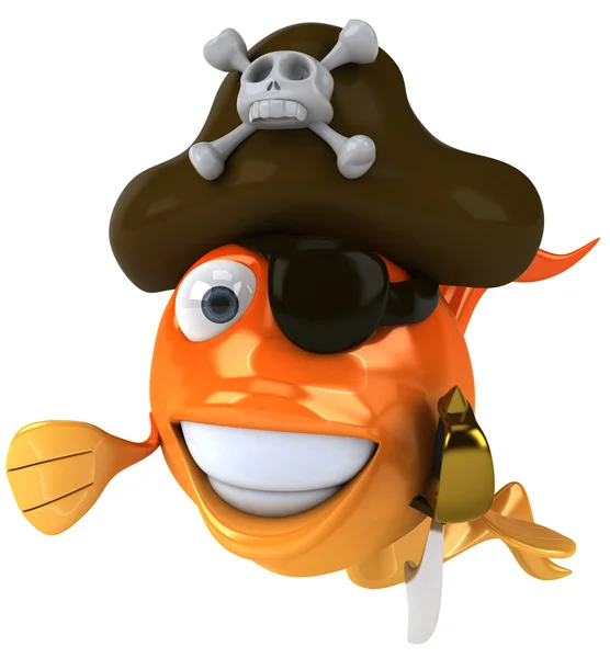 Goldfish pirate — Stock Photo, Image