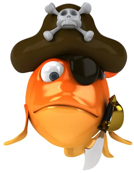 Goldfish pirate — Stock Photo, Image