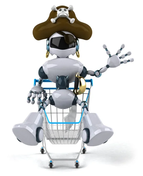 Fun robot pirate — Stock Photo, Image