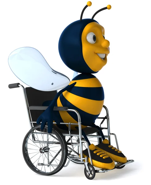 Bee in a wheelchair — 图库照片