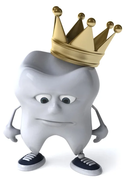 Kul tanden med en krona — Stockfoto