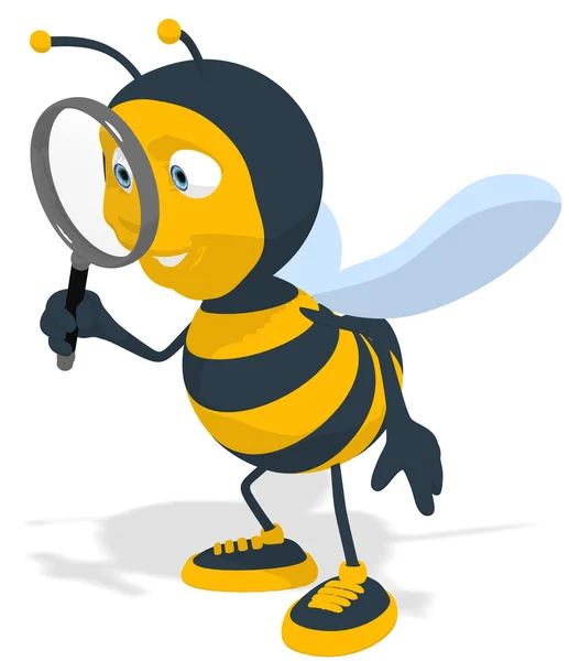 Fun bee searching — Stock Photo, Image