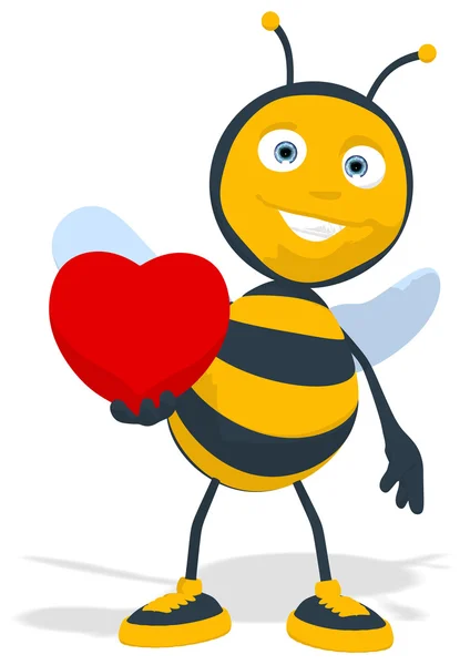 Весела бджола в любові — стокове фото