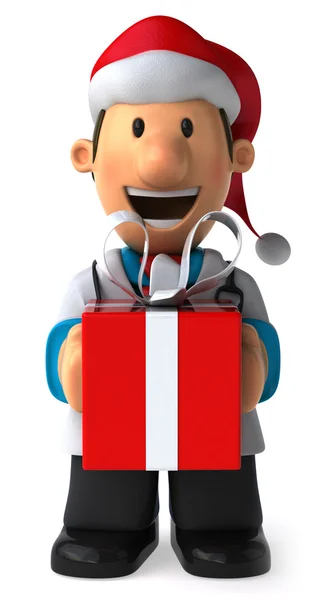 Doutor com um presente — Fotografia de Stock