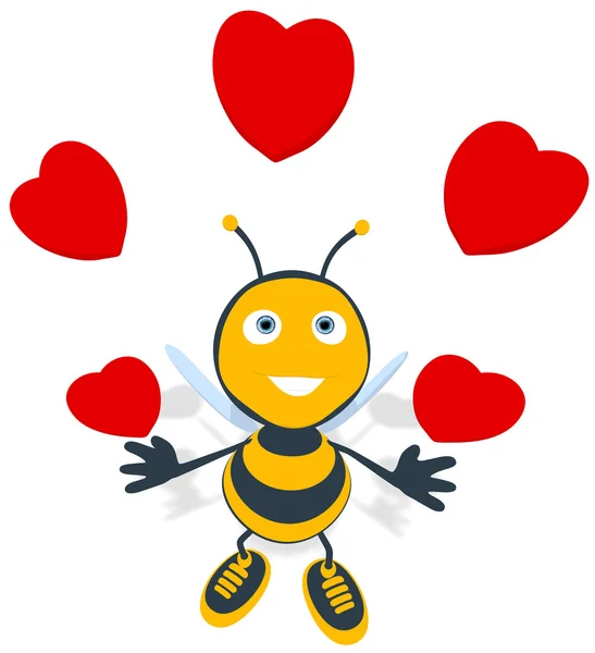 Zabawa Pszczoła w miłości — Zdjęcie stockowe