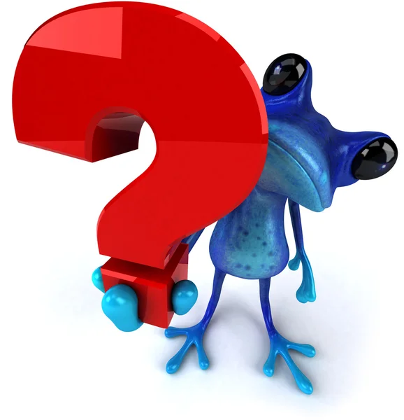 stock image Frog with a question