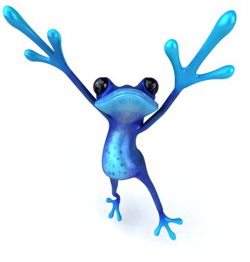 Frog jumping clipart