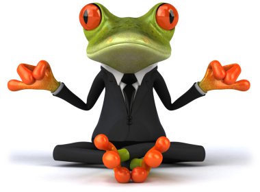 Zen frog clipart