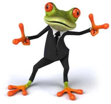 Fun frog dancing clipart