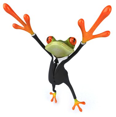 Frog jumping clipart