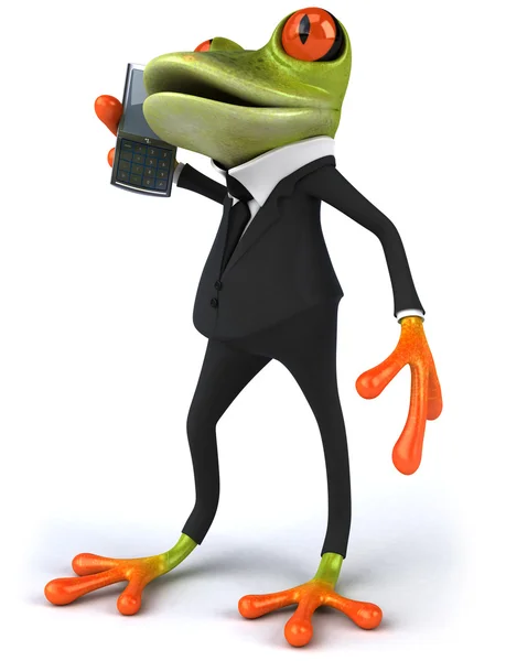 Zabawa żaba z telefonu komórkowego — Zdjęcie stockowe