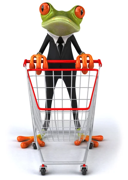 Žába nakupování — Stock fotografie