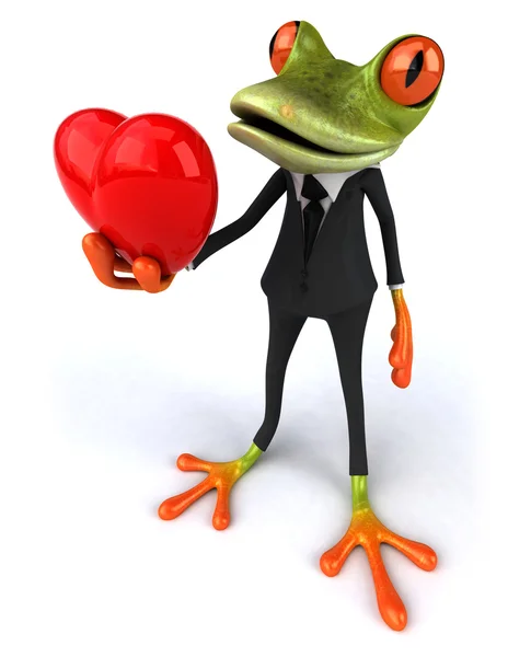 Zabawa żaba w miłości — Zdjęcie stockowe