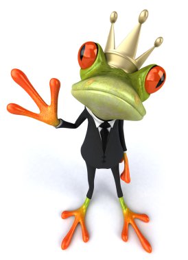 Frog of the king clipart