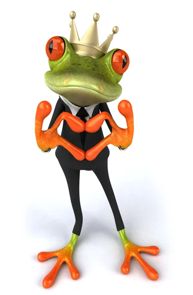 King frog showing love — Stock Photo, Image